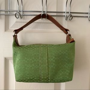Authentic Coach mini green bag